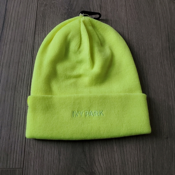 ivy park yellow beanie